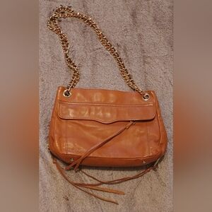 Rebecca Minkoff Swing Bag Leather Tan Convertible Shoulder Crossbody